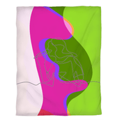Girl Singing Line Art Duvet Cover - Beyond T-shirts